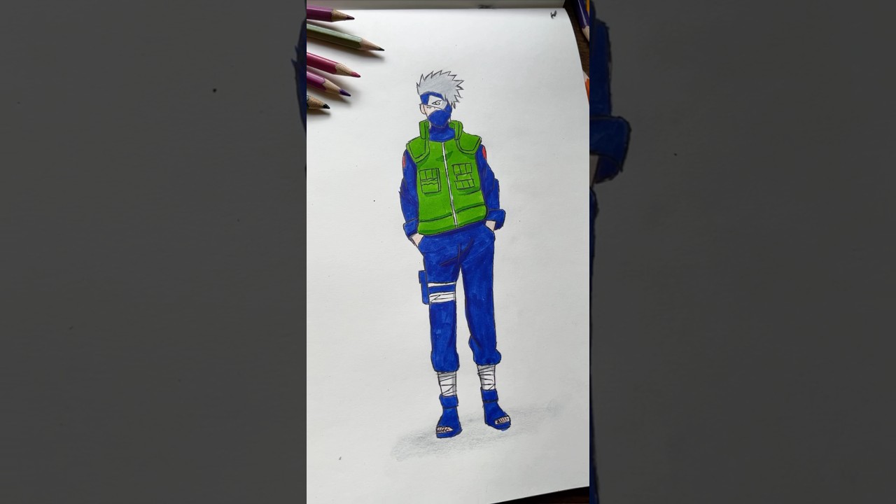 Drawing Kakashi full body || #animedrawing  #naruto #itachi #madara #anime #shorts