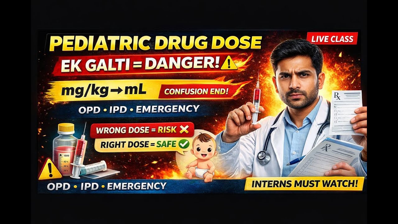 Pediatric Drug Dose Calculation & Prescribing LIVE OPD Practical Class 🚨🩺 Real-Life Pediatrics