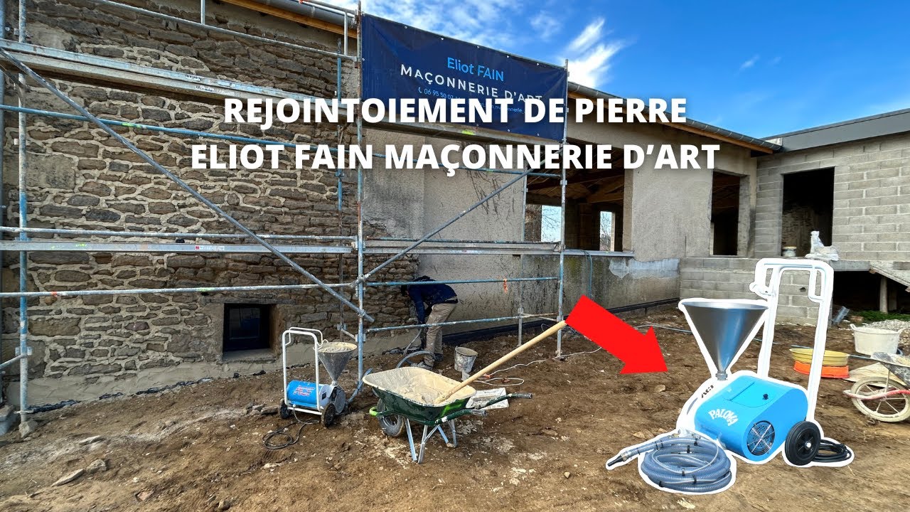 Quelle jointoyeuse choisir ? ELIOT FAIN maçonnerie d'art et sa jointoyeuse électrique PALOMA ACF