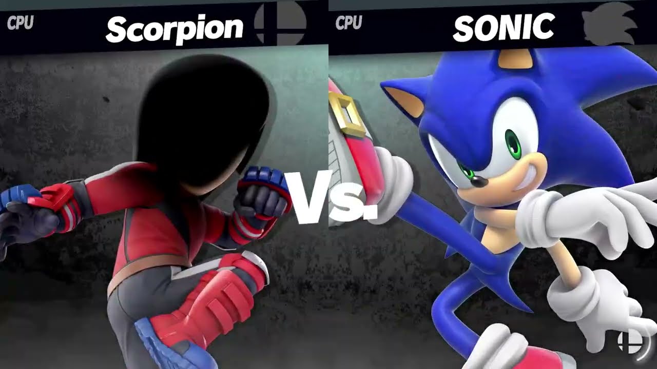 Smash Ultimate EX Scorpion VS Sonic