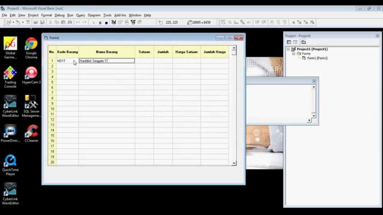 Data Input Grid Control VB6