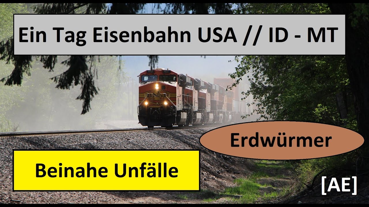 Beinahe Unfälle und Erdwürmer am Marias Pass - ein Tag Eisenbahn USA - AE #301