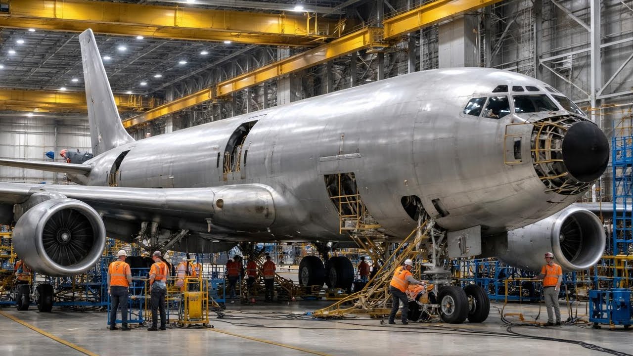 Inside the KC-135 Stratotanker Factory | How the U.S. Air Force Builds Its Aerial Refueling Jet