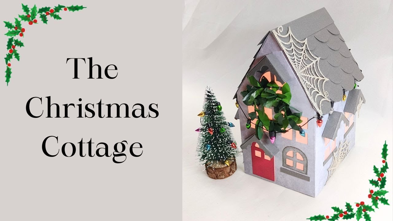 Sparkly Christmas Cottage Tutorial | With Frosty Webs