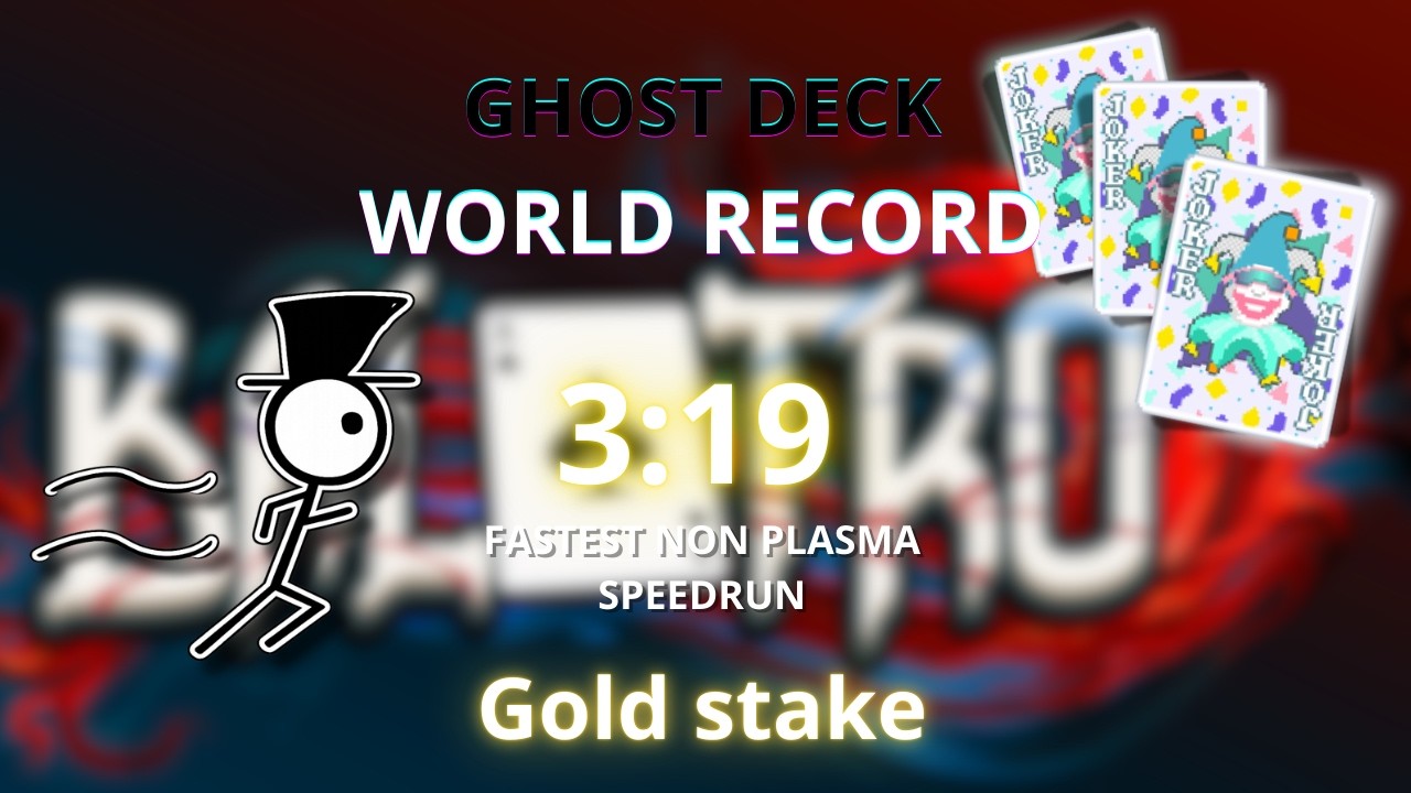 Balatro Ghost Deck Speedrun WORLD RECORD 3:19 (Gold Stake)