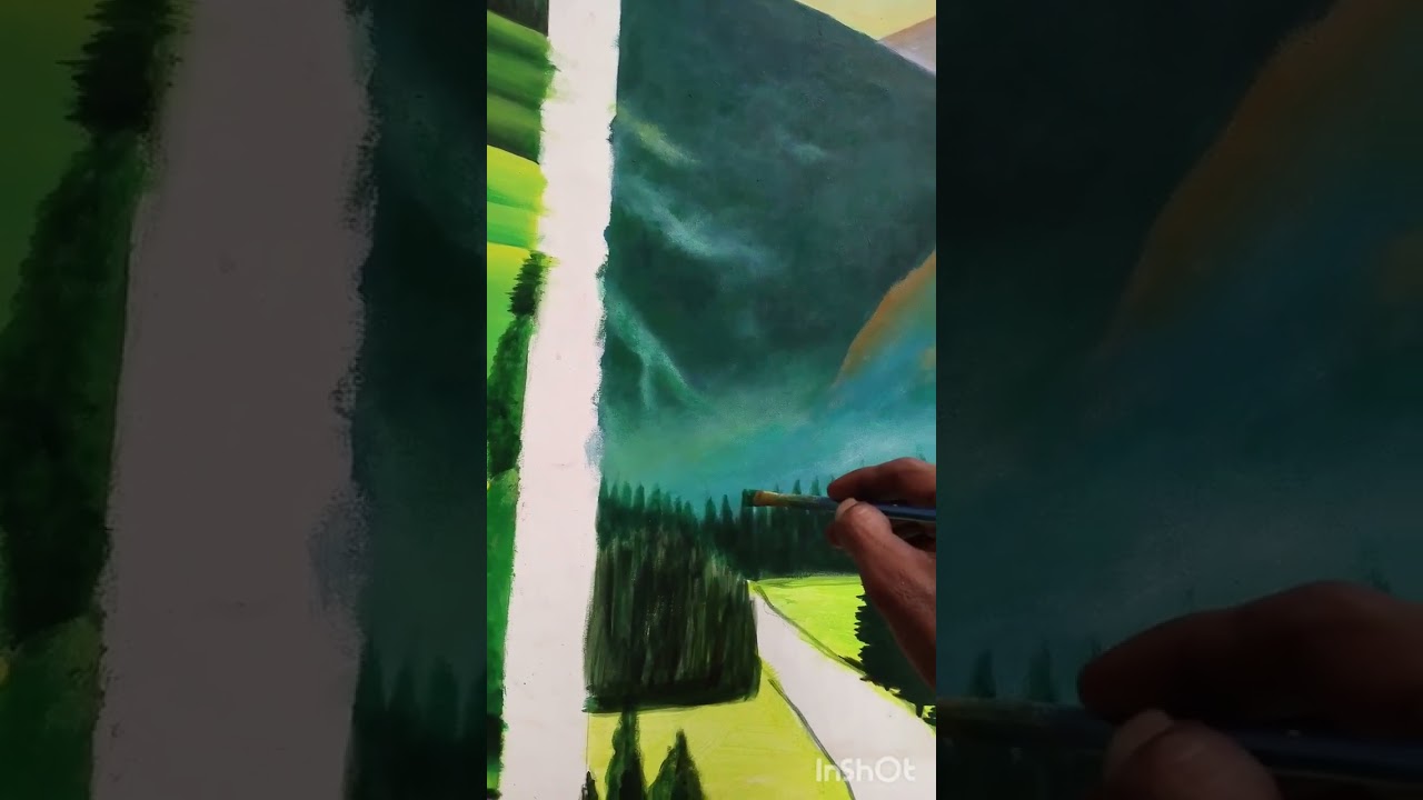How to learn landscape with the acrylic colour's  ??? 