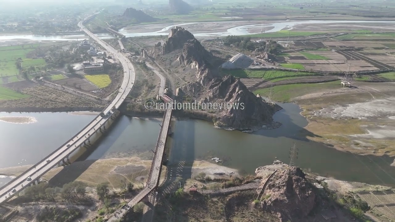 Chiniot hills Chenab river drone 4k video 2025