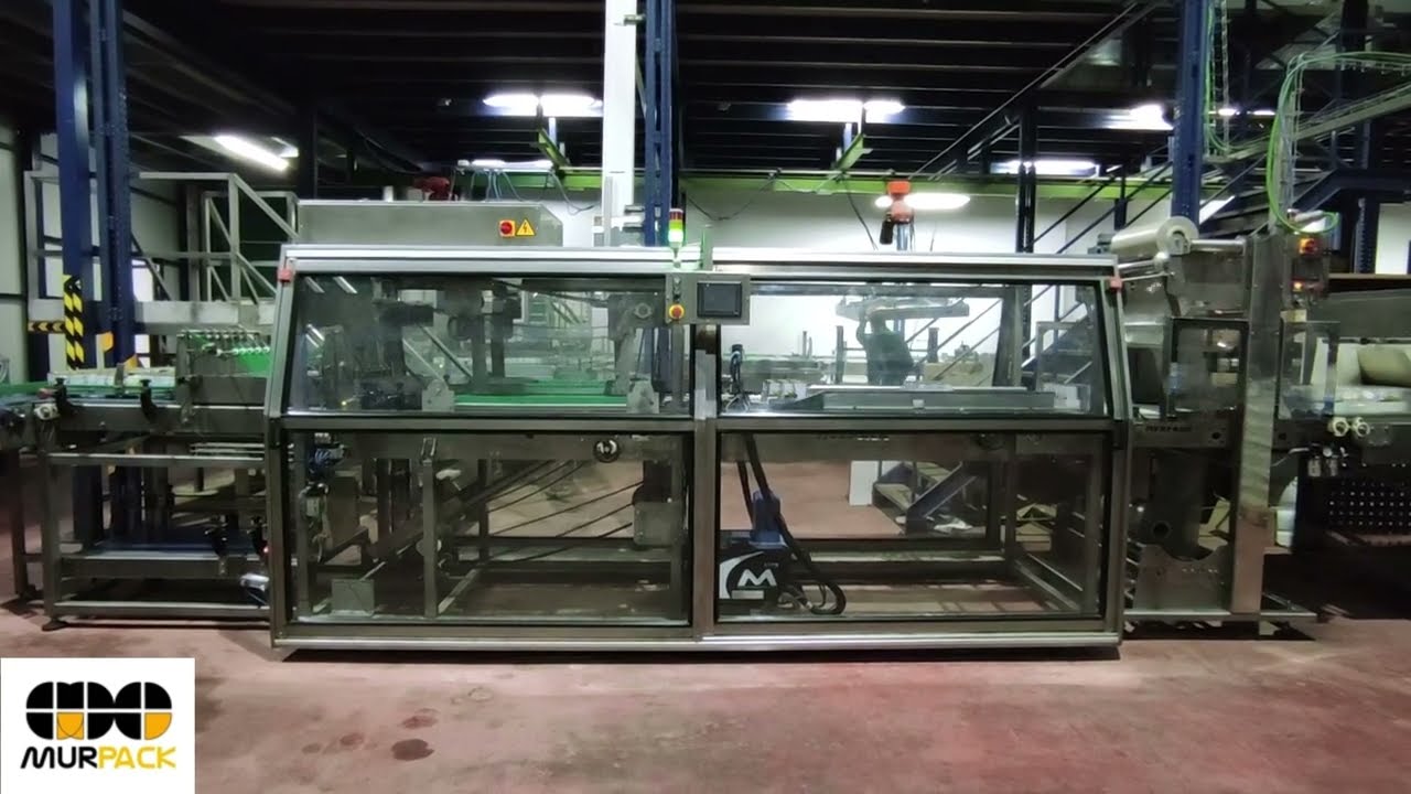 Línea de Embalaje de Envases en Bandeja de Cartón Retractilada