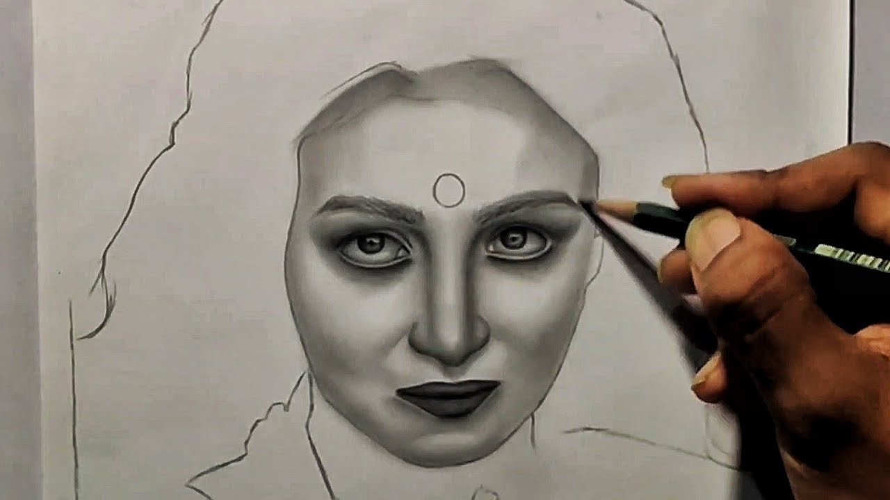 Gangubai kathiyavadi hyper realistic drawing timlapse 