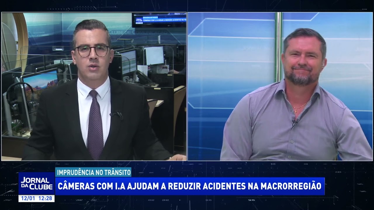 Câmeras com IA ajudam a reduzir acidentes na macrorregião - Jornal da Clube (12/01/2026)