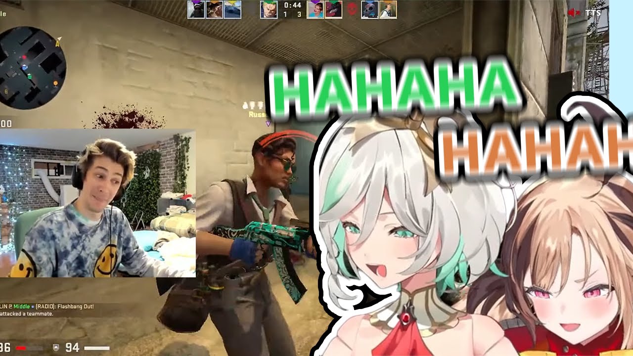 Cecilia and Gigi can't stop laughing at this xQc clip