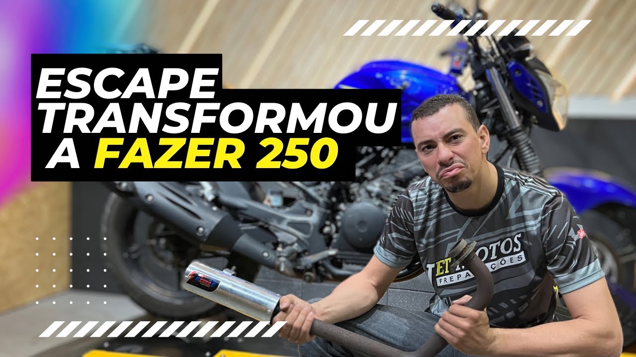 ESCAPE ESPORTIVO TRANSFORMOU A FAZER 250! TESTE DINAM&Ocirc;METRO, ESCAPE, FILTRO E BICO ALTA VAZ&Atilde;O