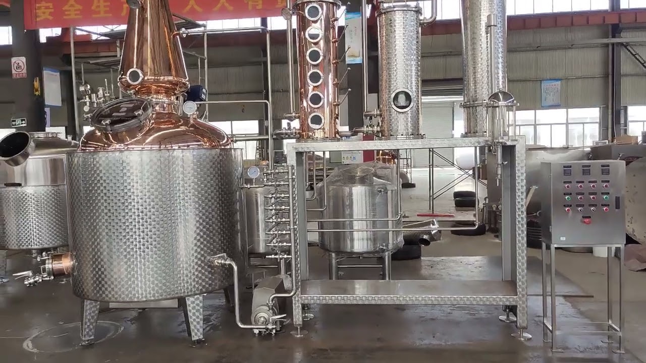 ZJ alcohol distilling wine maker whisky production line copper destille moonshine distiller alcohol