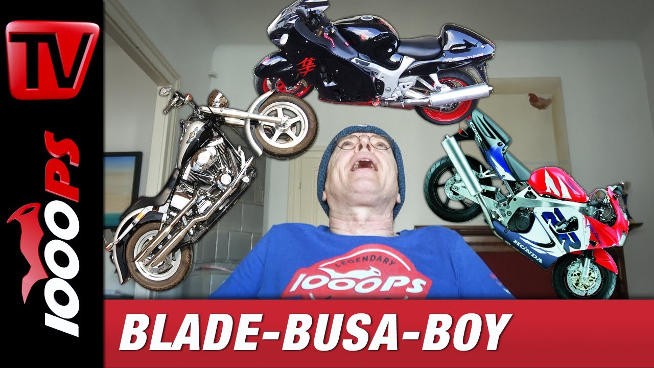 Honda Fireblade SC33, Harley-Davidson Fat Boy, Suzuki Hayabusa - Zonkos flotter Dreier