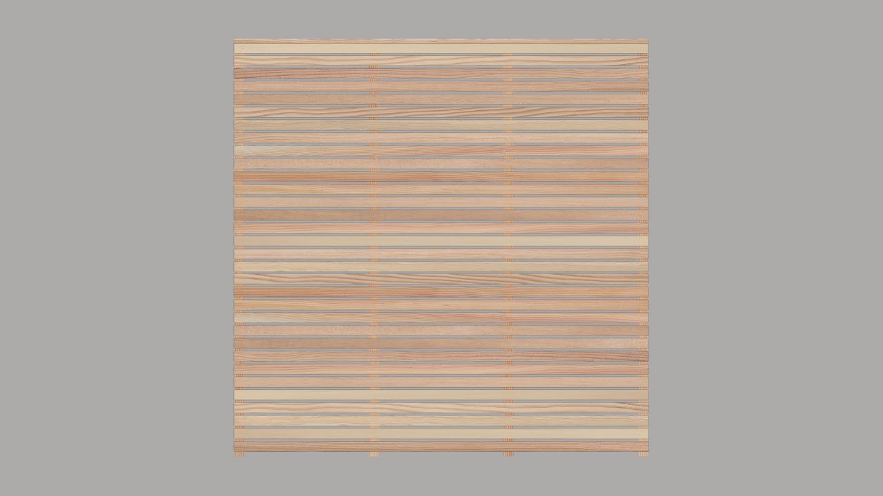 Douglas Fir Slatted Fence Panels