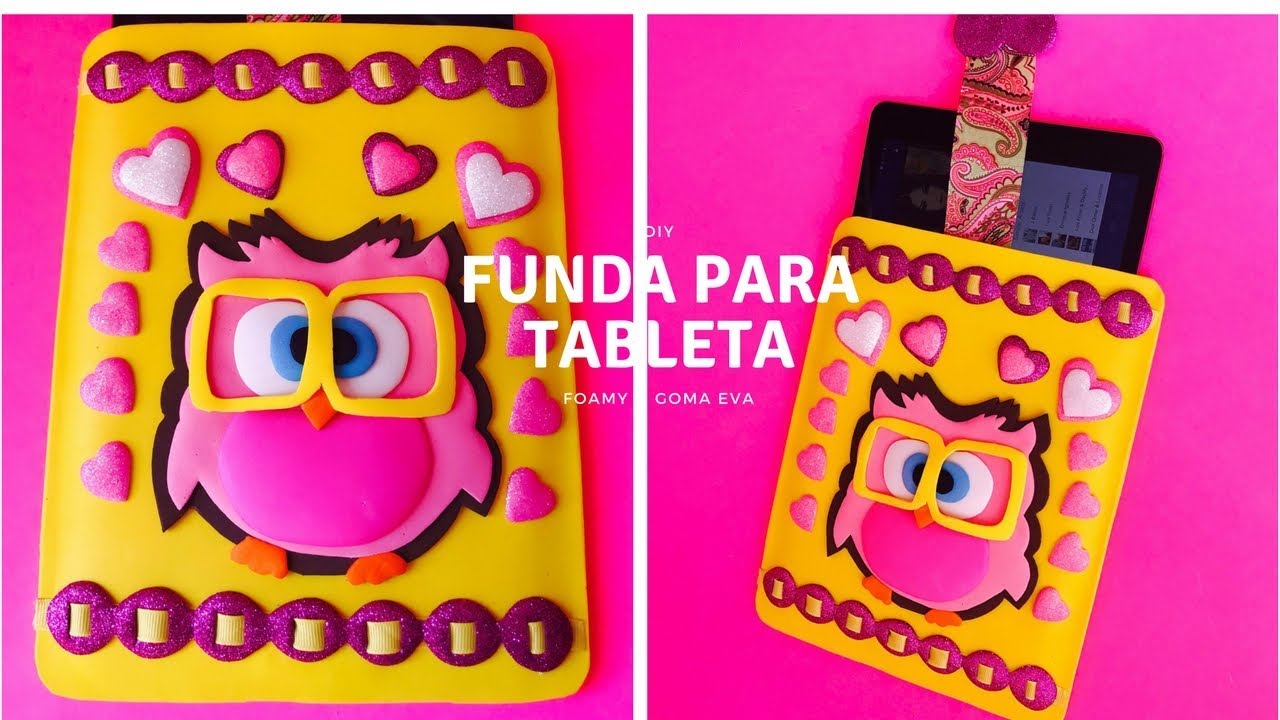 funda para tableta de foami o goma eva