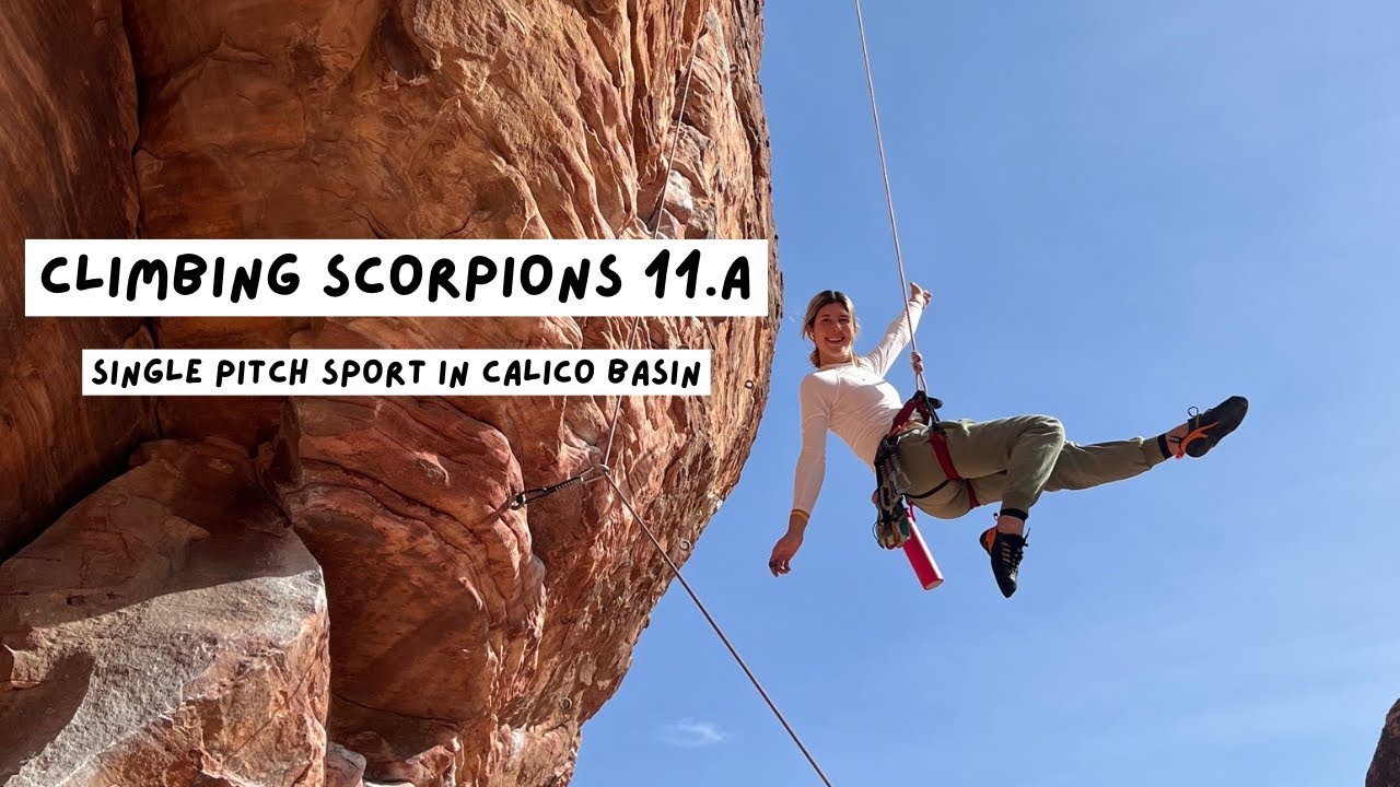 First Person POV Climbing Scorpions 11.A in Red Rock (Raw Footage)