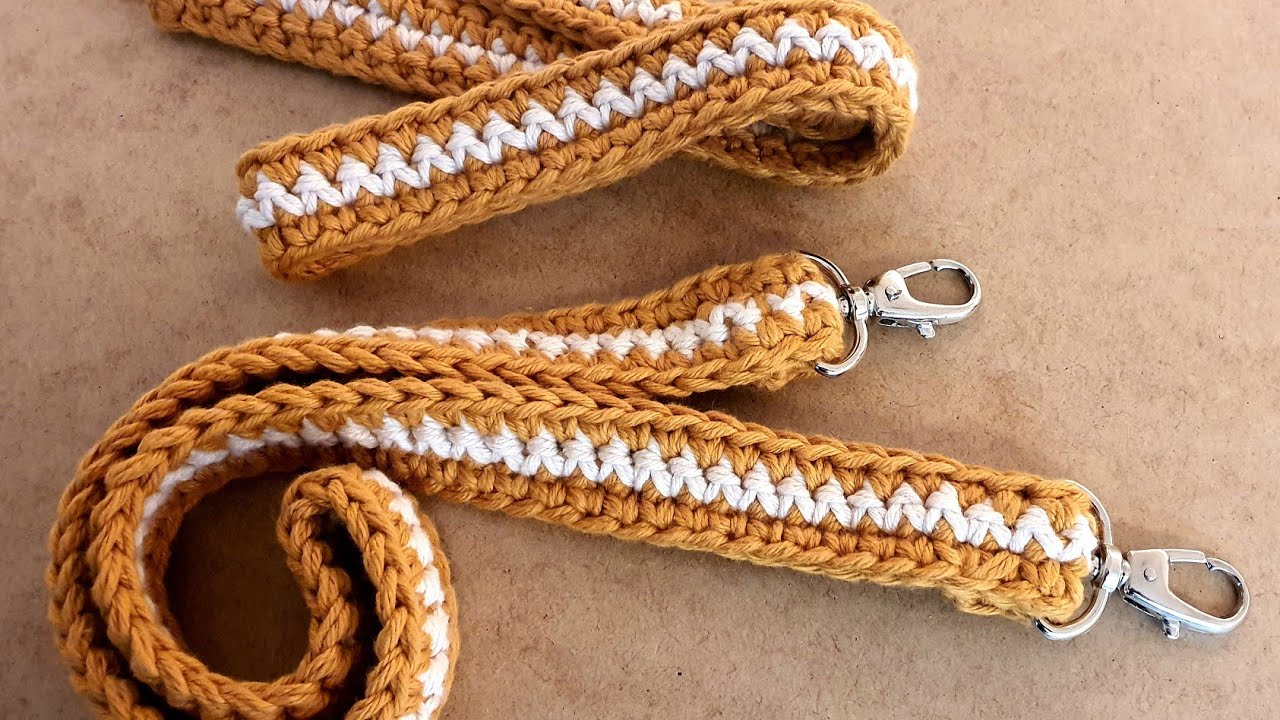 Alça de Crochê Bicolor Simples e Fácil - Tutorial de Crochê - Alça Cordão Para Bolsa - Alça Fashion