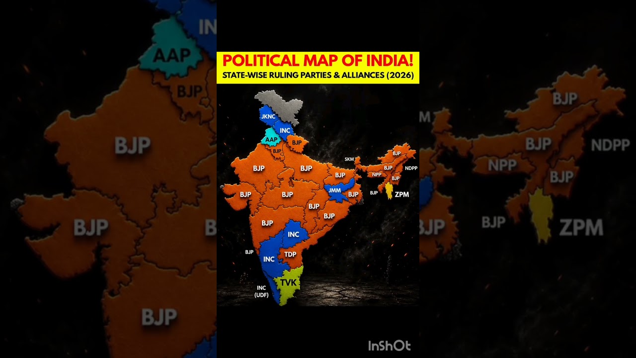 India&rsquo;s 2026 political map shows a dominant BJP footprint across #india #politics #elections #bjp