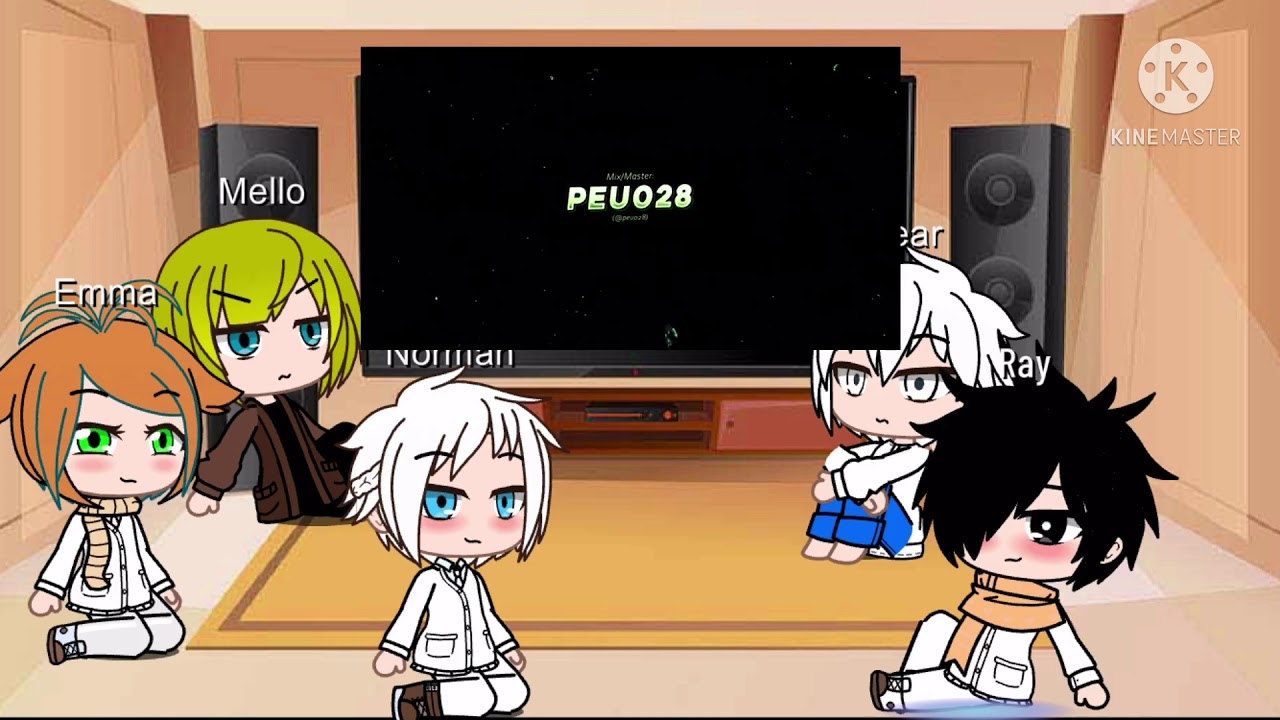 Os personagens de the promisse neverland reagindo ao rap do Near e do Mello :3
