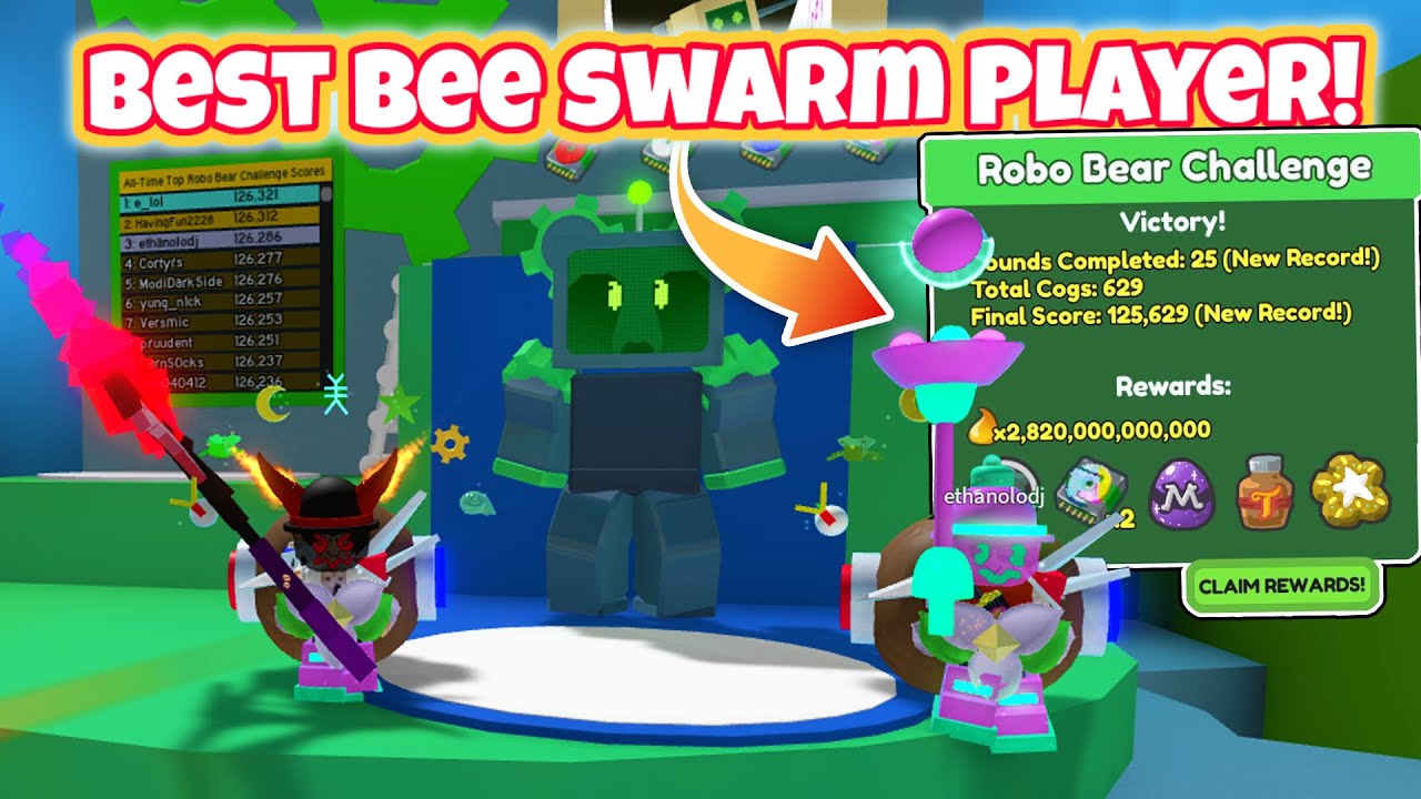 BEST Bee Swarm Test Realm Player VS #1 Bee Swarm Simulator Player (Ethanolodj)