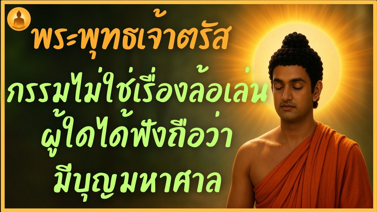 กรรมไม่ใช่เรื่องล้อเล่น...ผู้ใดได้ฟังถือว่ามีบุญมหาศาล พระพุทธเจ้าตรัส
