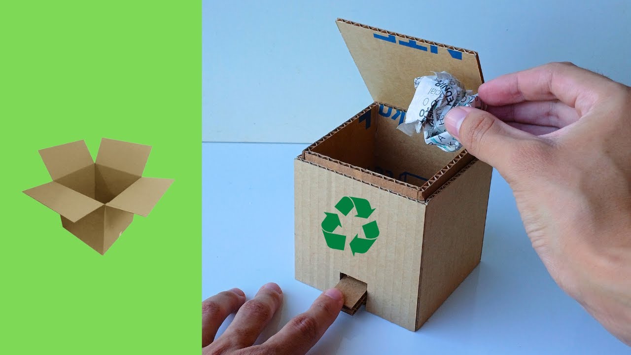 LIXEIRA Criativa feita de PAPELÃO