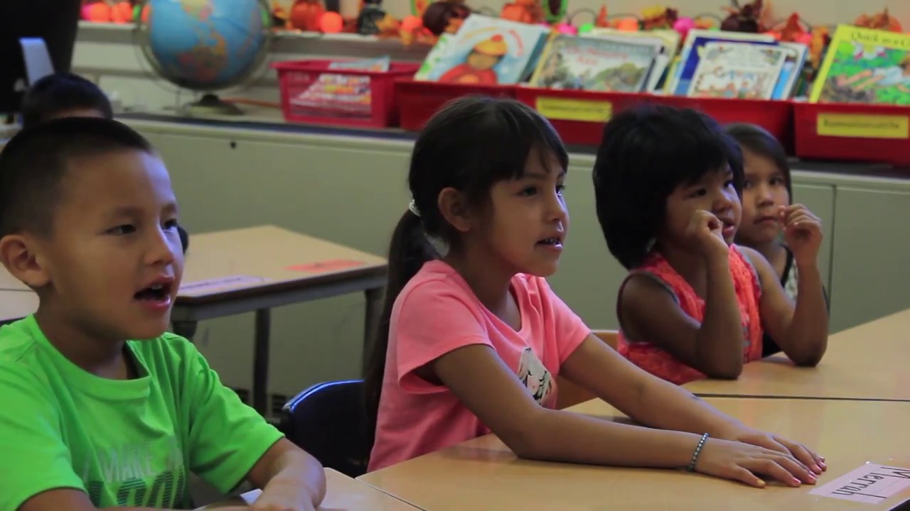 Crow Language Immersion Class at Crow Agency School