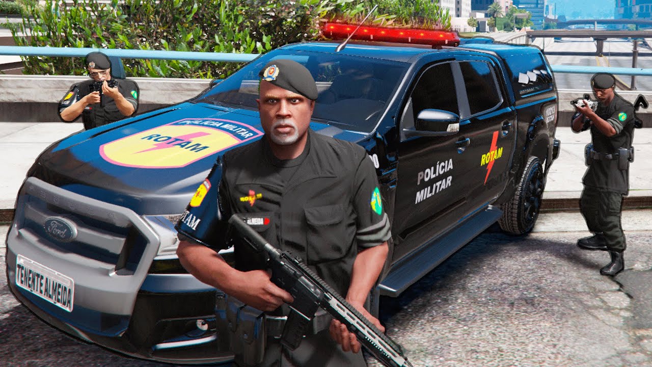 GTA 5 ROLEPLAY POLICIAL - ROTAM NA RUA, PERSEGUIÇÃO INTENSA !