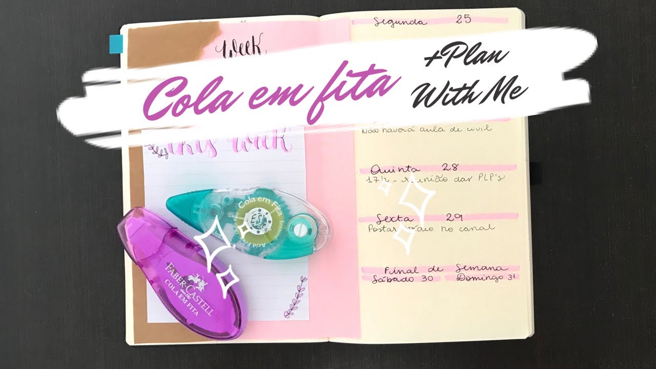 Review Cola em Fita Faber e YES + Plan With Me