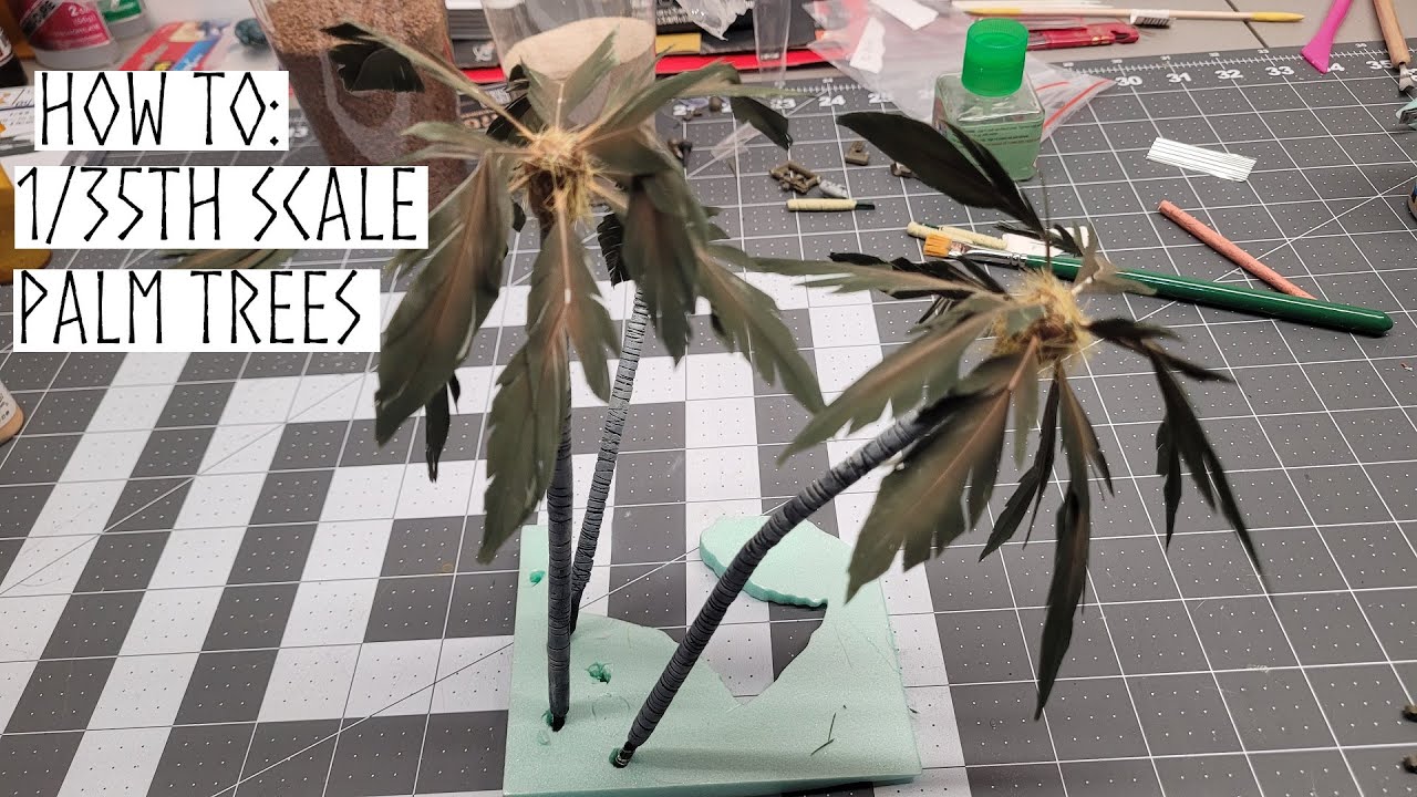 How to make a 1/35th palm tree