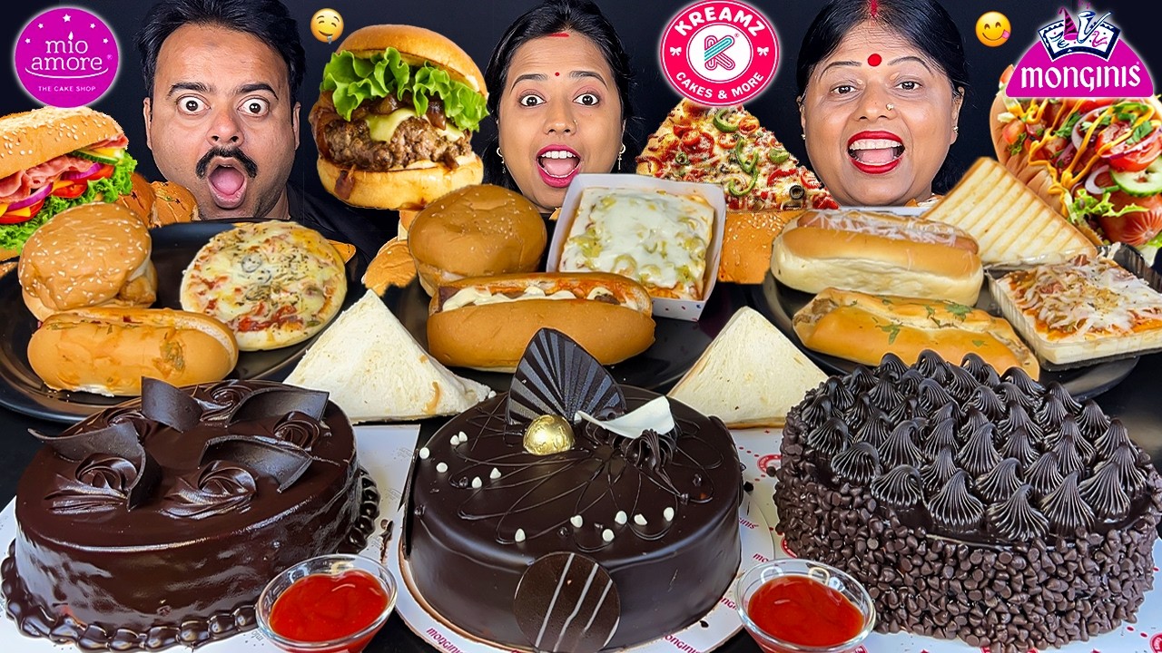 MONGINIS vs MIO AMORE vs KRIMZ CAKE EATING CHALLENGE VIDEO WITH PUNISHMENT PASTRY CAKE VIRAL VIDEO 4