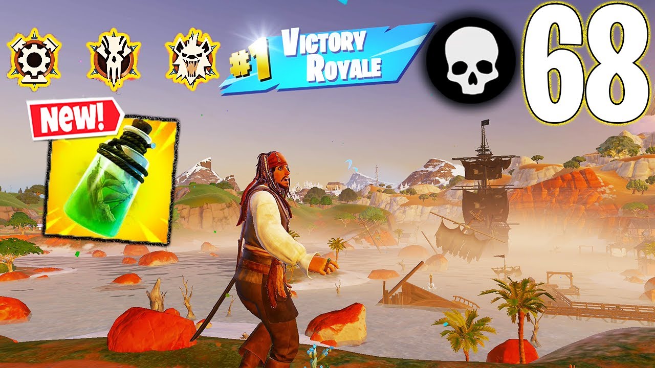 68 Elimination Solo Vs Squads Gameplay Wins (New Fortnite Chapter 5 Season 3 PS4 Controller)