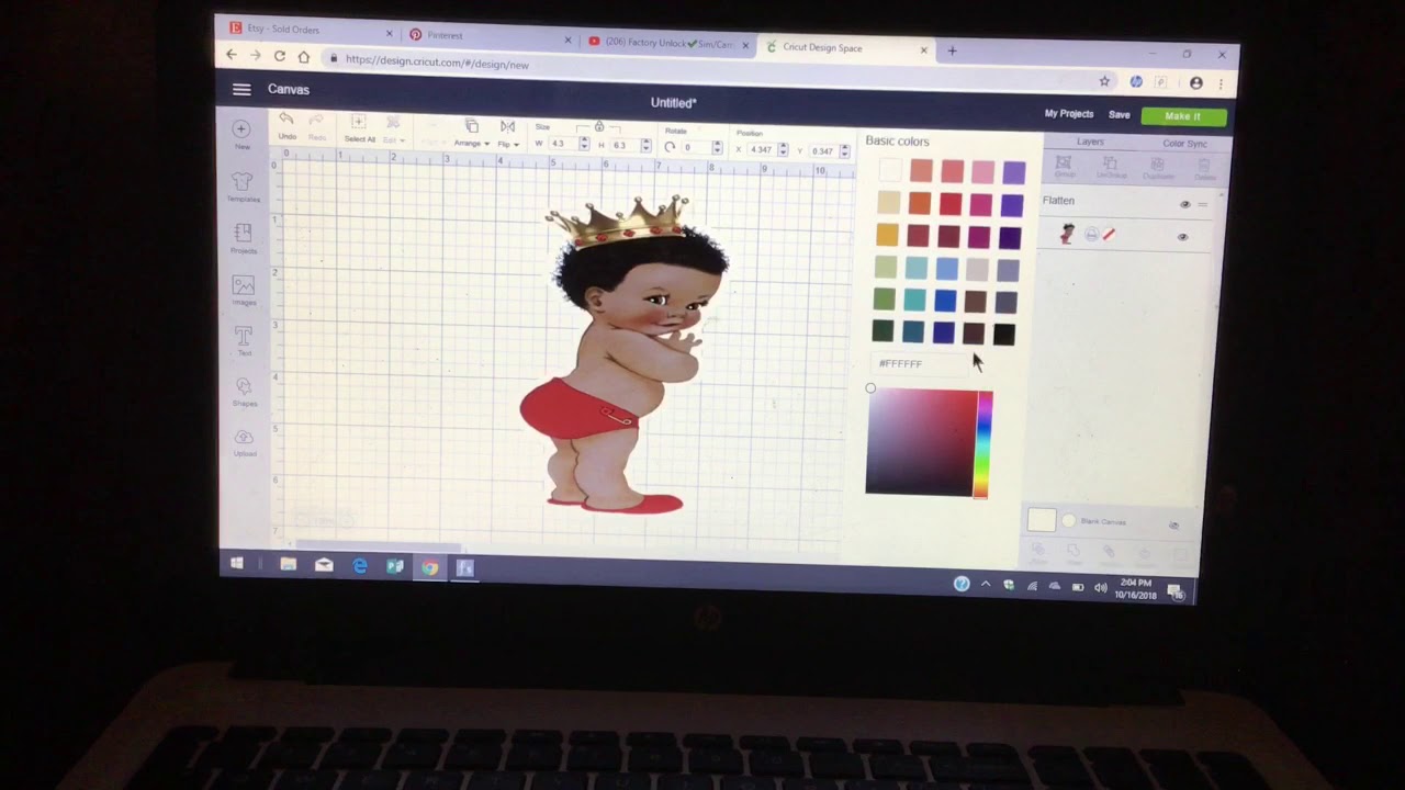 DIY with Cricut Baby Prince/Princess Centerpieces