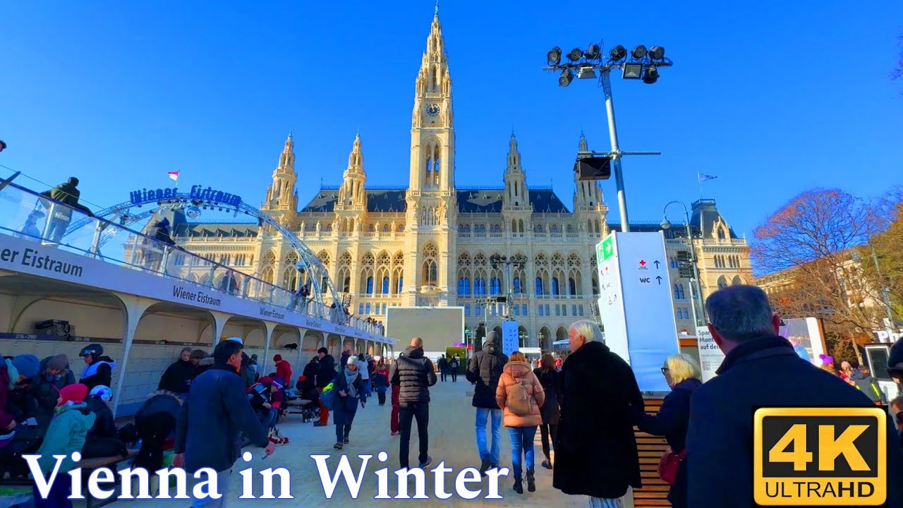 Vienna Austria 🇦🇹 2024 January Walking Tour 4K UHD