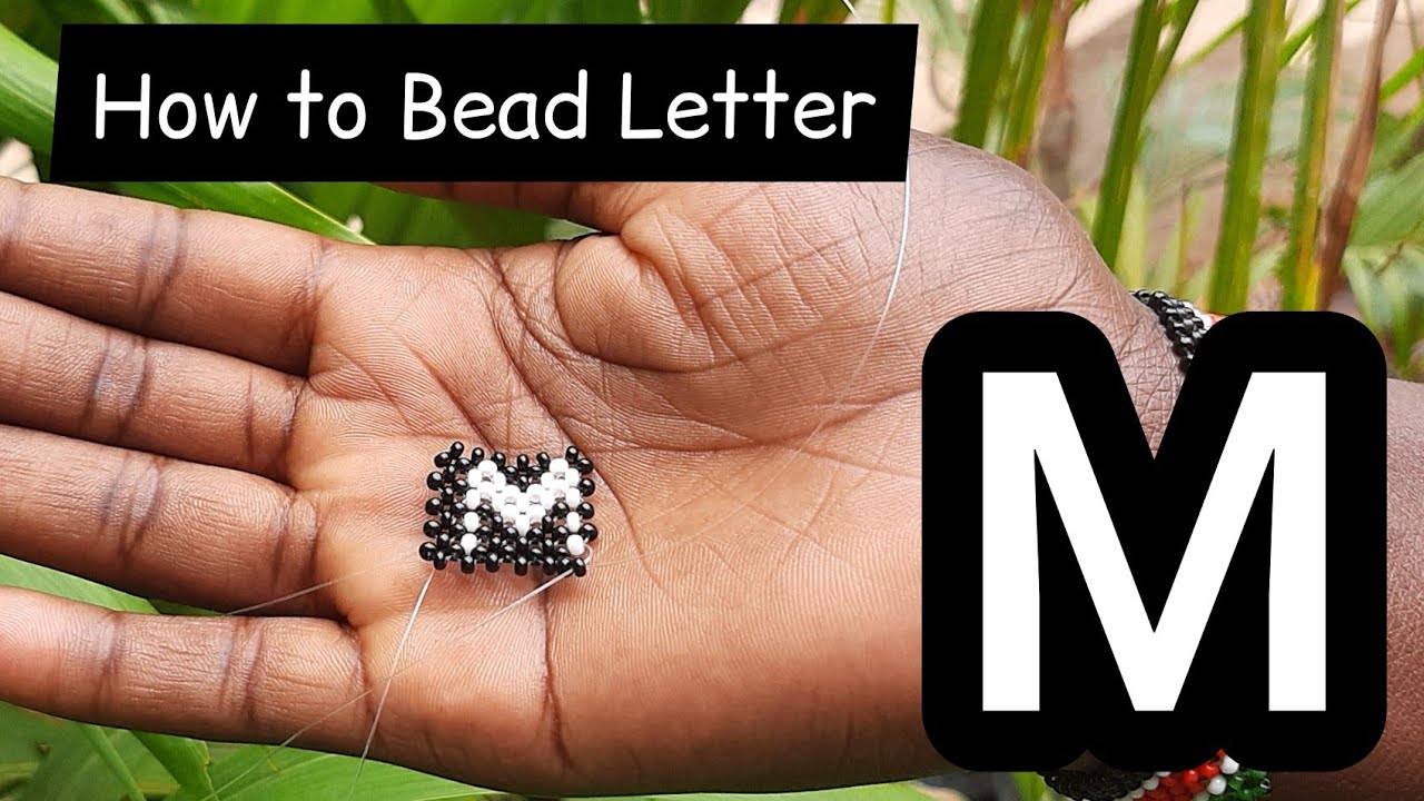 DIY Beaded Bold Letter 'M' | Right Angle Weave Pattern | Easy Beadwork Alphabet Design