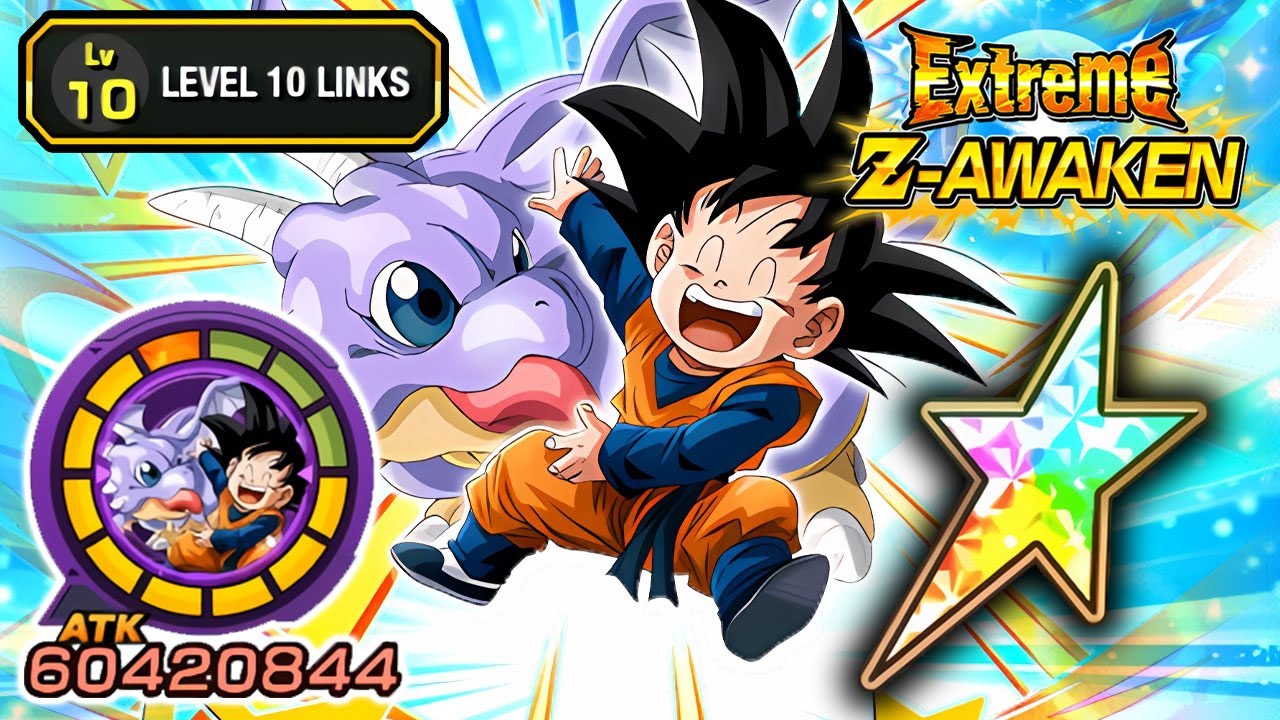 100% EZA INT GOTEN & ICARUS JR LEVEL 10 LINKS!!! Dragon Ball Z Dokkan Battle