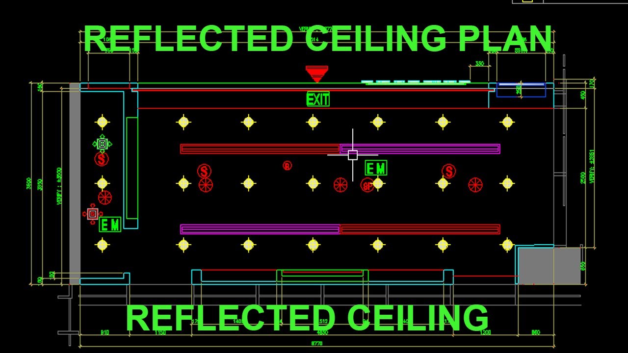 Reflected Ceiling Plan | AutoCAD Reflected Ceiling Plan | RCP Drawing in AutoCAD | Reflected Ceiling