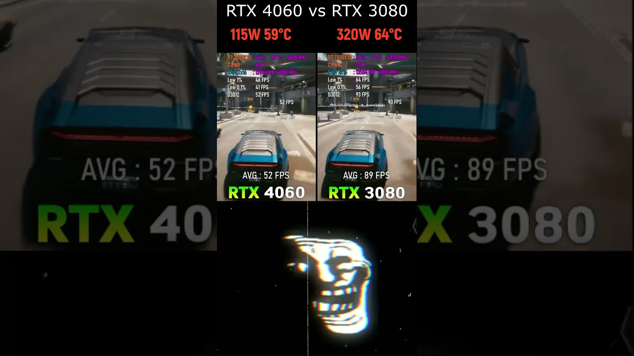 GeForce RTX 4060 vs GeForce RTX 3080🔥😱 #pc #fps #gaming