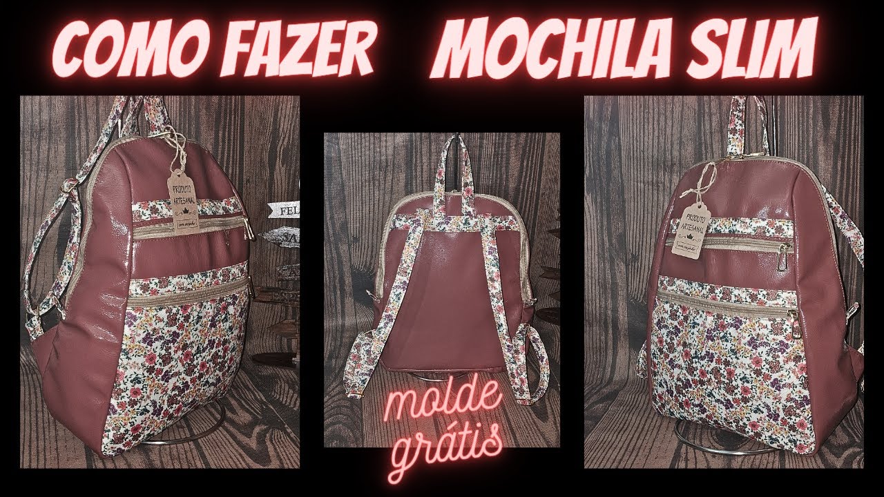 Como Fazer Mochila | Passo a Passo | MOCHILA SLIM! 💚