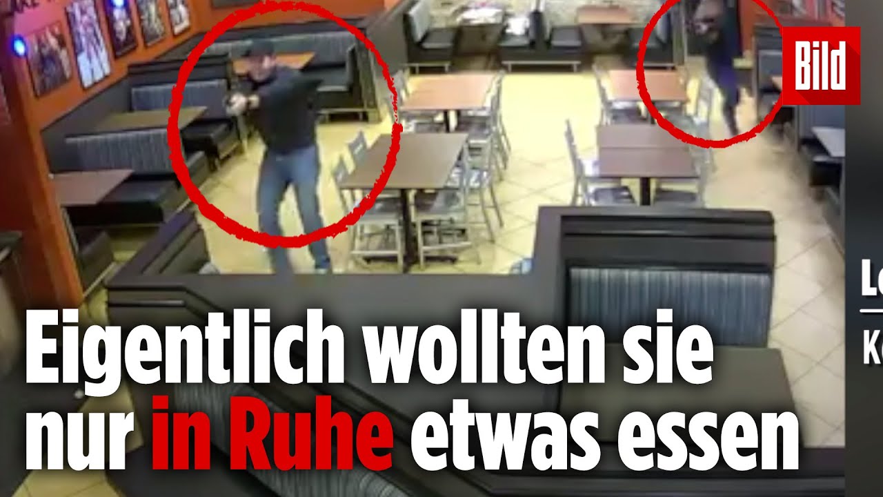 M&ouml;chtegern-R&auml;uber &uuml;berfallen Imbiss, in dem Zivil-Polizisten gerade Pause machen