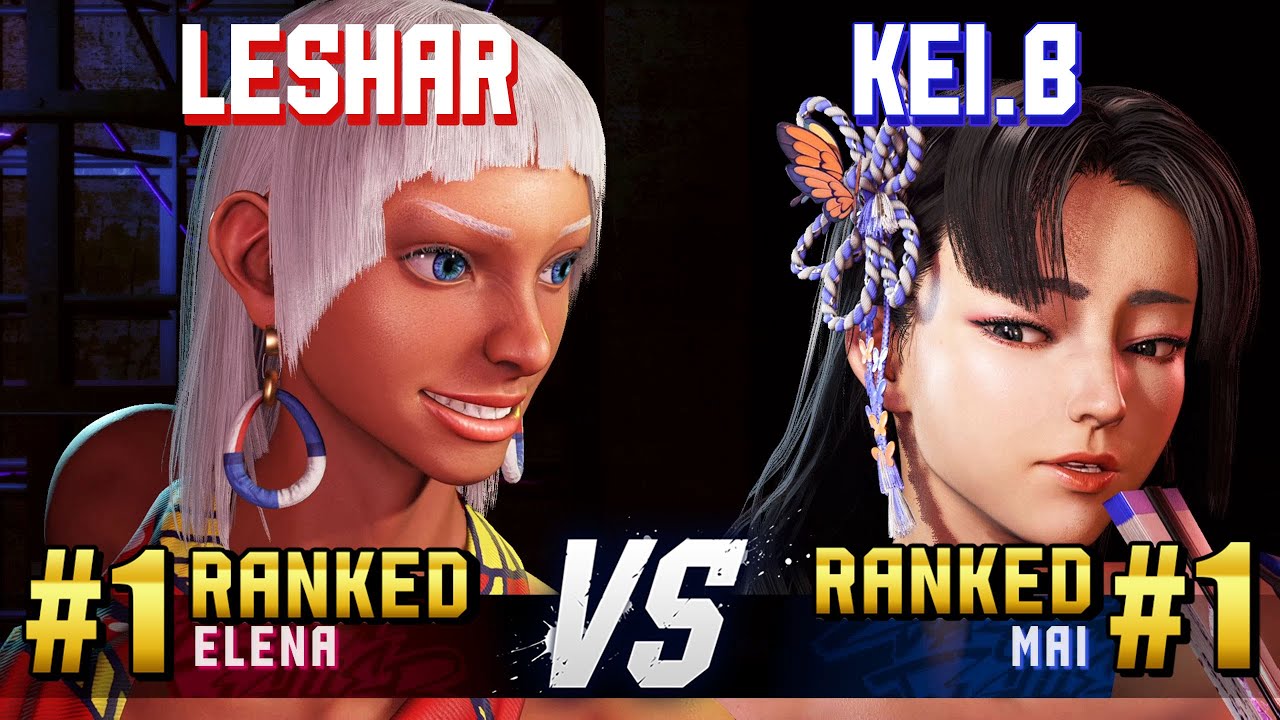 SF6 ▰ LESHAR (#1 Ranked Elena) vs KEI.B (#1 Ranked Mai) ▰ High Level Gameplay