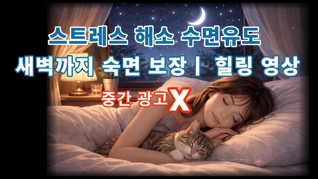 🌙 [3시간 40분 광고없음] 스트레스 해소 수면유도 | 새벽까지 숙면 보장 | 깊은 수면 힐링음악 | 불면증 해결