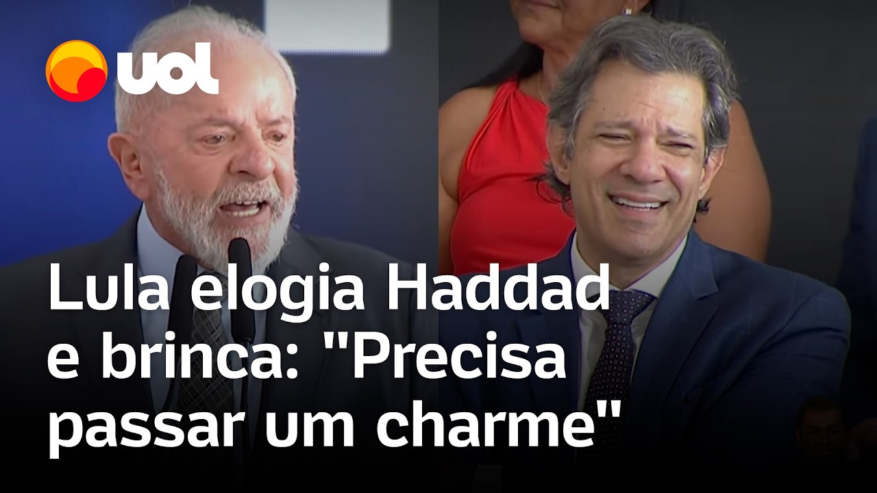 Lula elogia Haddad e brinca: 'Nem sempre &eacute; o mais feliz, mas &eacute; respons&aacute;vel pelos acertos econ&ocirc;micos'