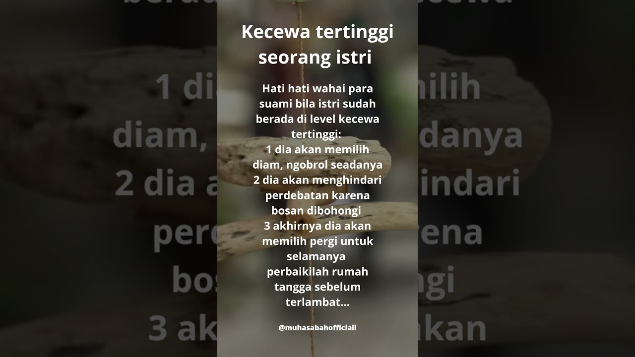kecewa tertinggi seorang istri #shorts