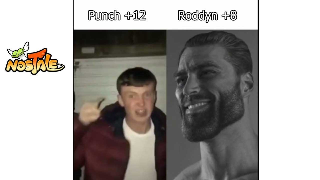 Nostale Roddyn : Very Cool Swordsman with +8 eq vs Very Big Beggar with +12