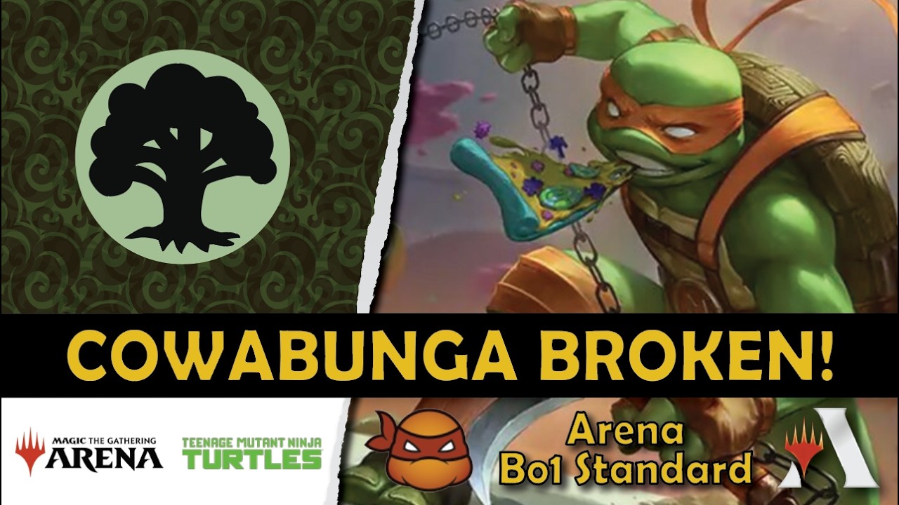 Michelangelo Turns Every Creature Into A MONSTER #tmnt #mtg #standard #mtgarena  #monogreen