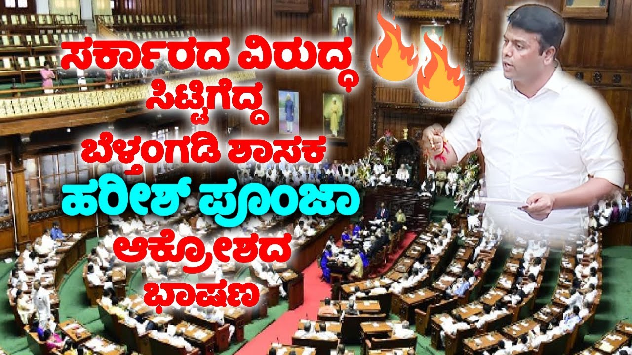 Belthangady MLA Harish Poonja's Outrage Speech 🔥🔥 in Belagavi Assembly | CM Siddaramaiah | YOYO TV K