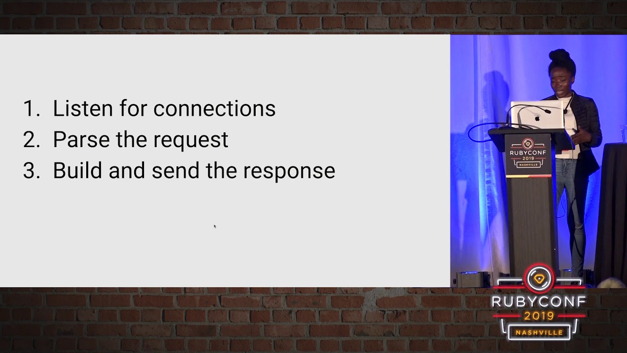 RubyConf 2019 - Let's build a simple HTTP server with Ruby by Esther Olatunde