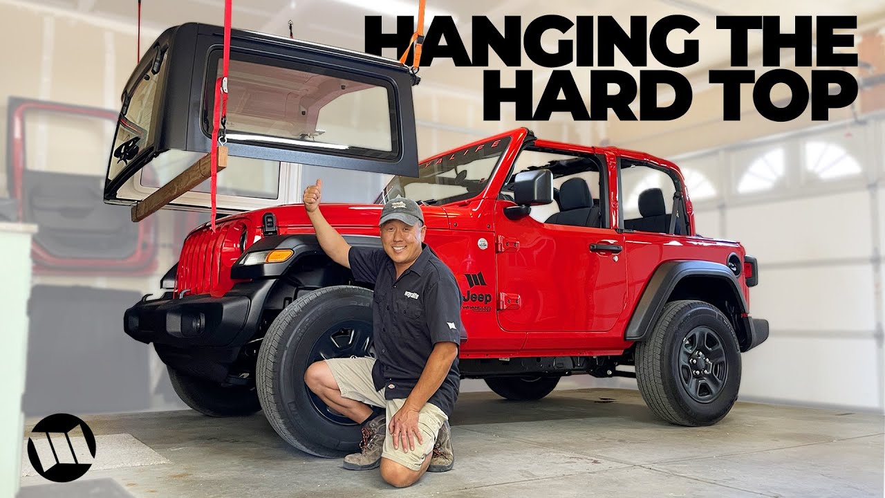 Jeep Wrangler Hard Top Removal and Storage Made Quick and Easy with a DIY Budget Ceiling Hanger